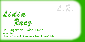 lidia racz business card